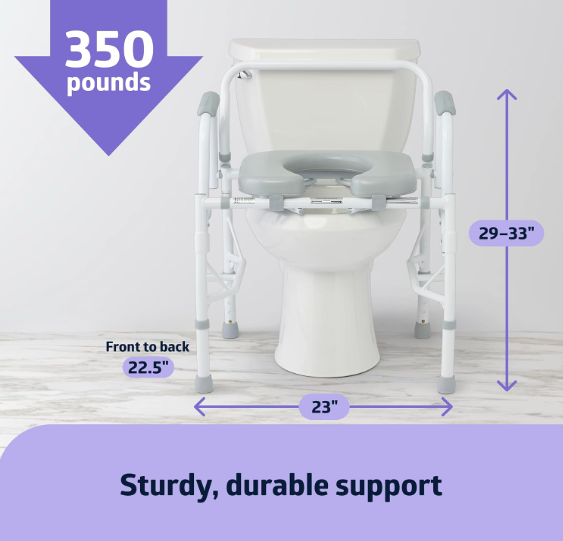 best portable toilet for elderly - Medline Drop Arm
